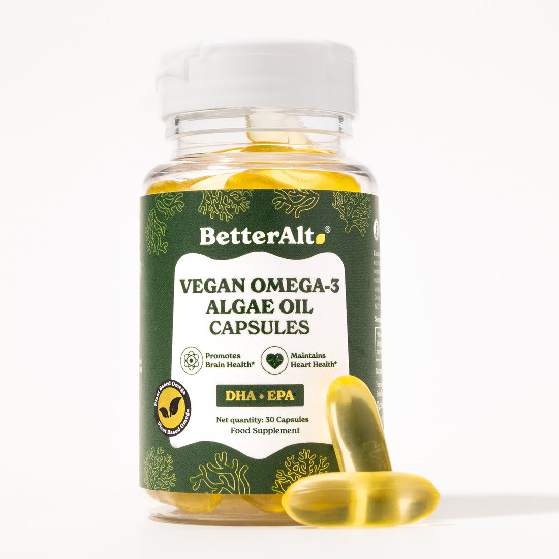 Vegan Omega-3 Algae Oil Capsules 30 CAP 192/1