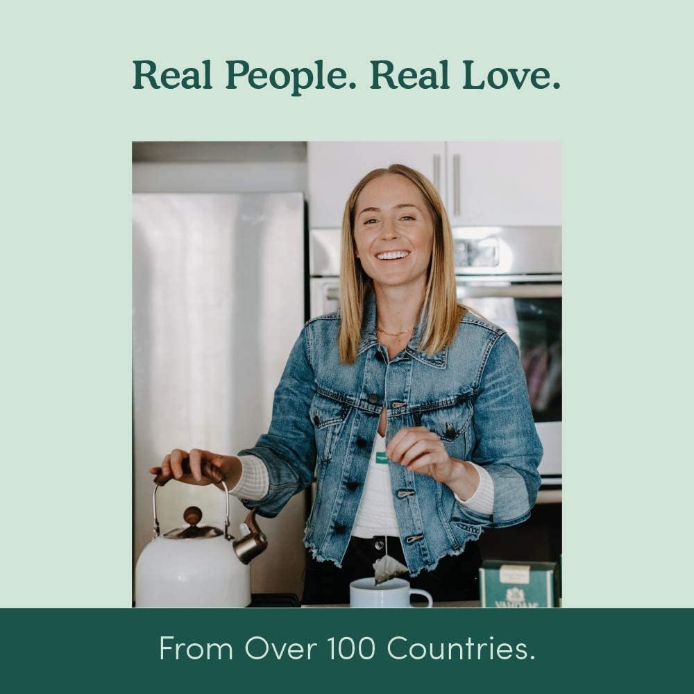 VAHDAM Pure Mint Herbal Tea (15 Pyramid Tea Bags) Caffeine Free, Non GMO, Gluten Free - Blend of Spearmint & Peppermint - Sweet & Minty - Resealable Ziplock Pouch