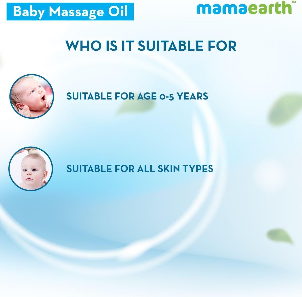 Mamaearth Soothing Baby Massage Oil, with Sesame, Almond & Jojoba Oil White -100ml