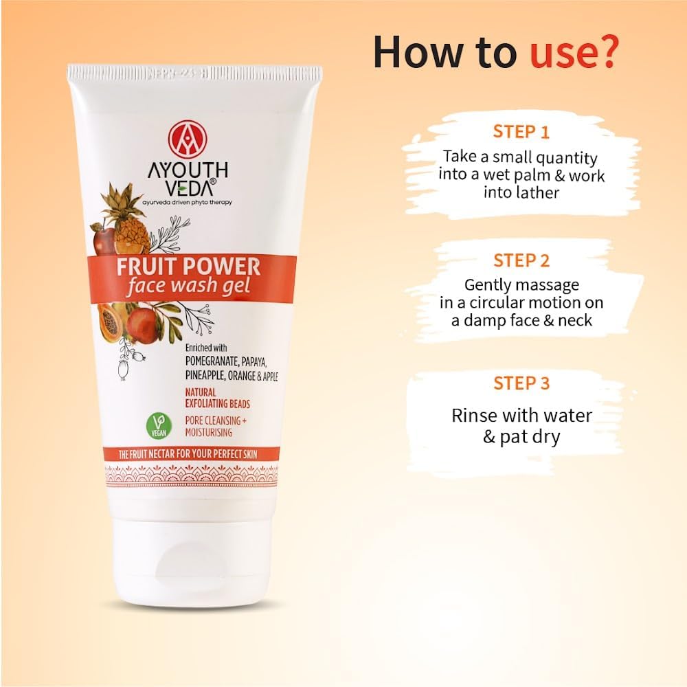 AyouthVeda Fruit Power Face Wash Gel - 100ml