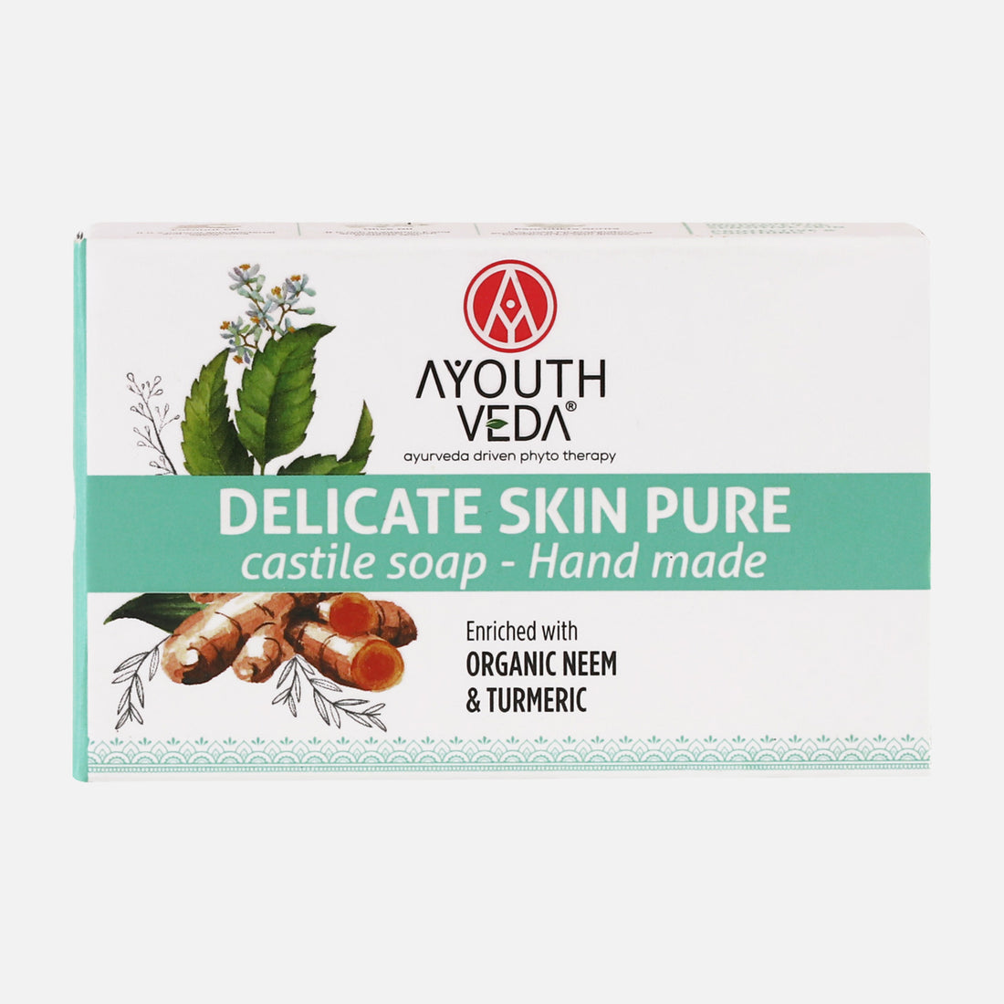 Ayouthveda Delicate Skin Pure Handmade Castile Soap With Neem & Turmeric