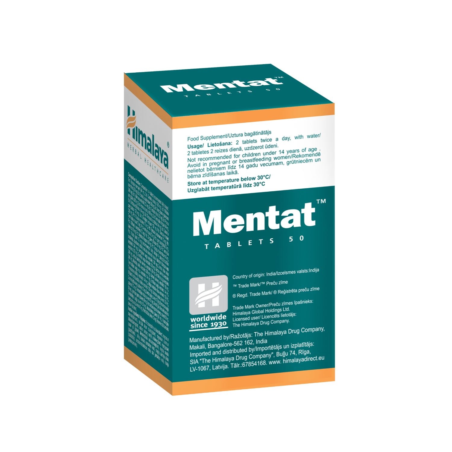 Himalaya Mentat - Support the memory, focus and learning abilities - 50 Tablets