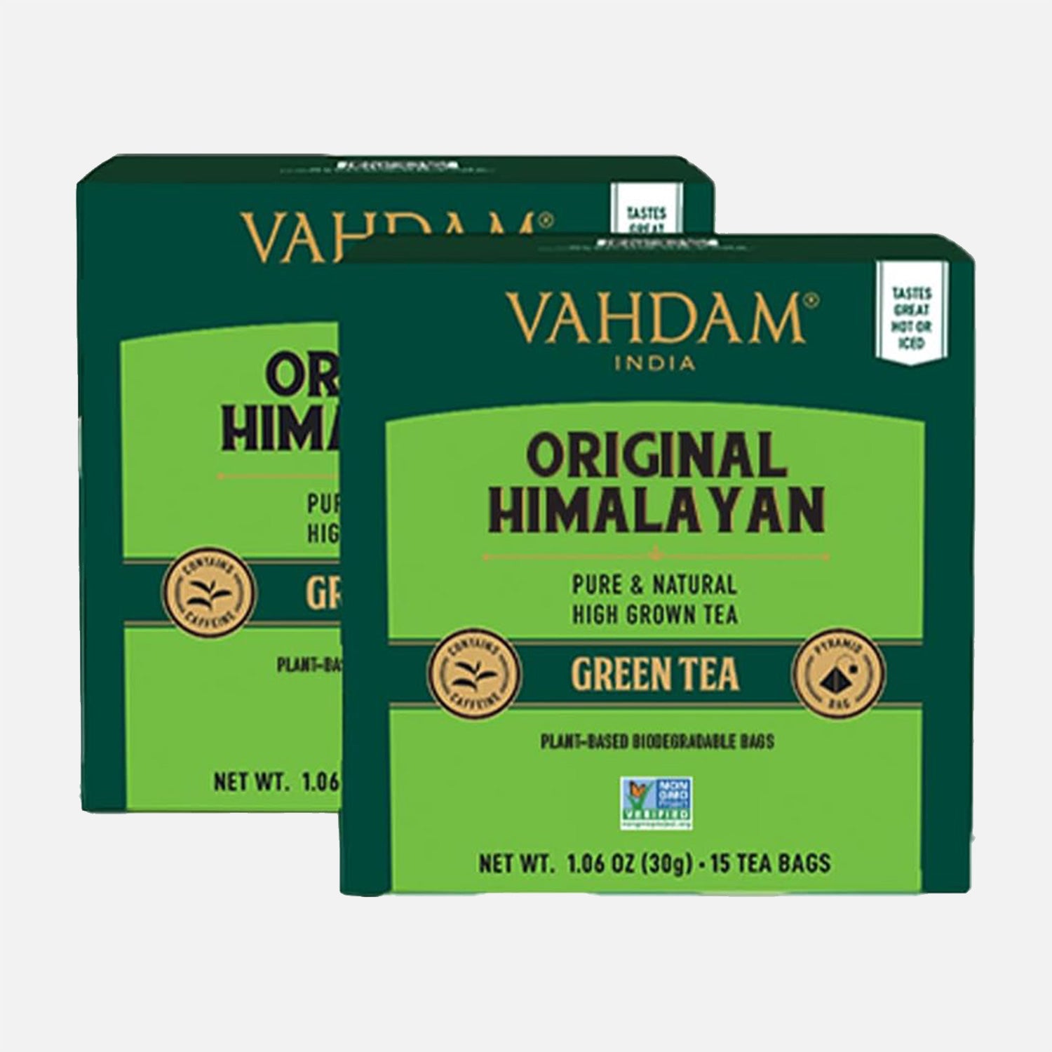 VAHDAM, Sweet Himalayan Green Tea Bags (30 Pyramid Tea Bags) Superfood Blend - 100% Natural Ingredients- Green Tea - Easy Brewing and Tastes Delicious
