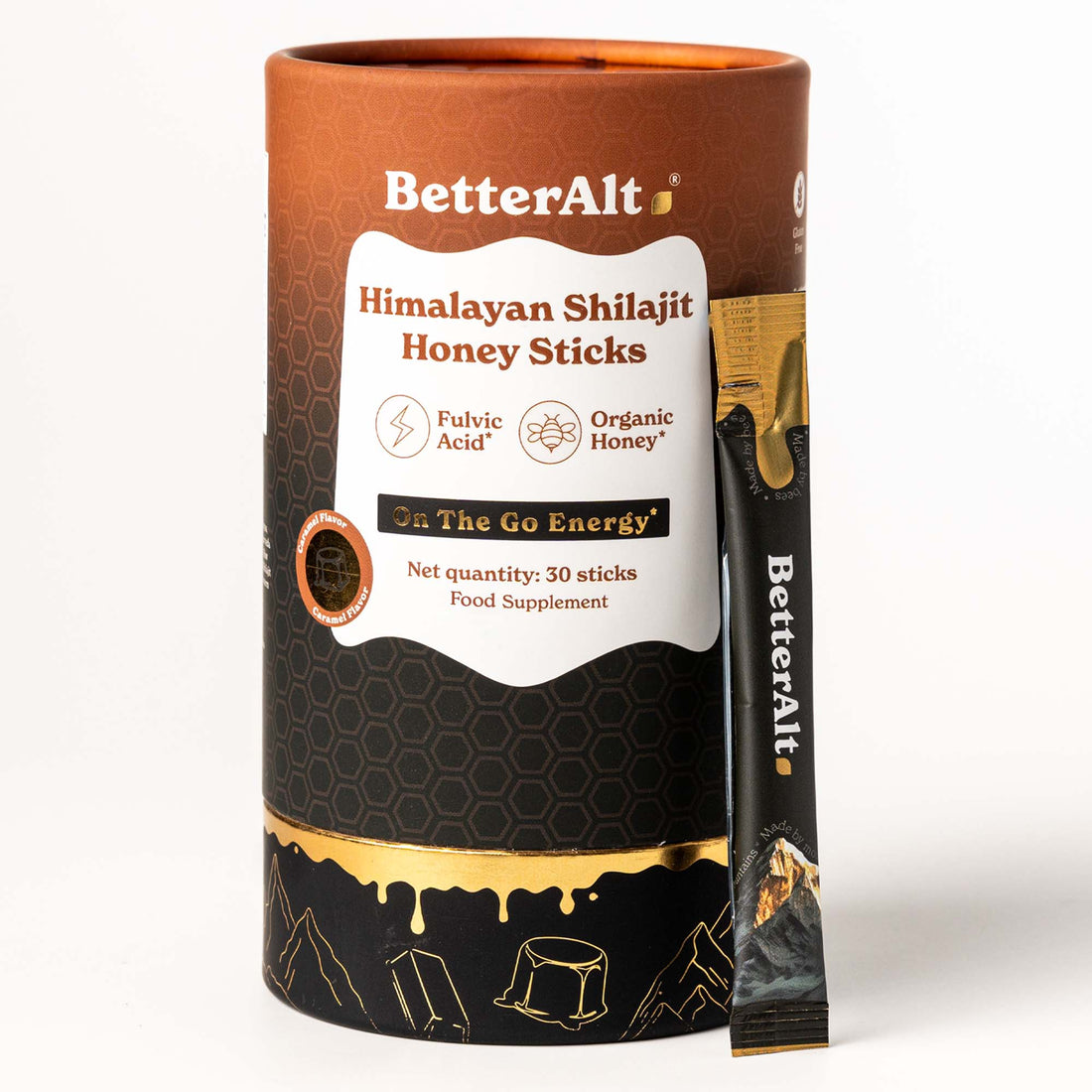 BA Shilajit Honey Sticks - Caramel Flavour 30 Sticks