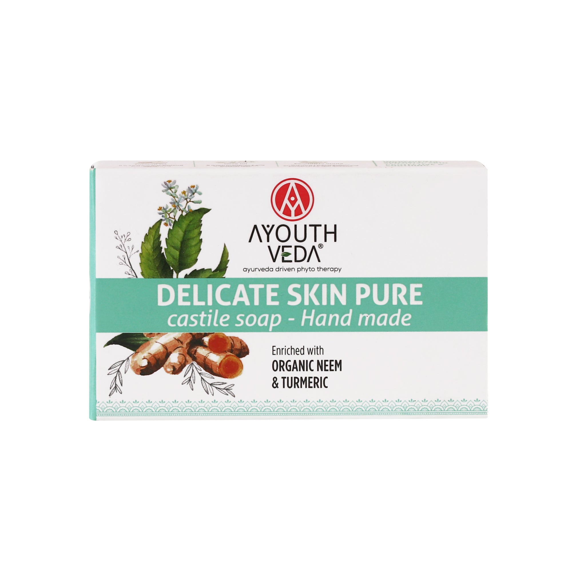 Ayouthveda Delicate Skin Pure Handmade Castile Soap With Neem & Turmeric