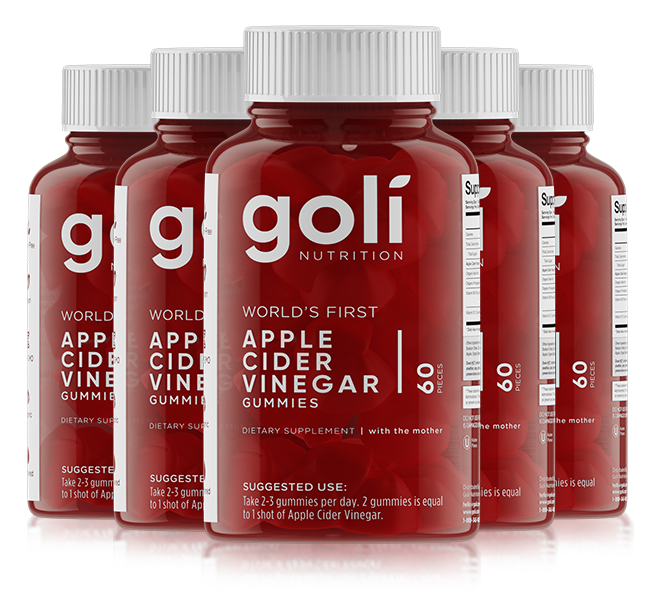 5 BOTTLE OF APPLE CIDER VINEGAR GUMMIES