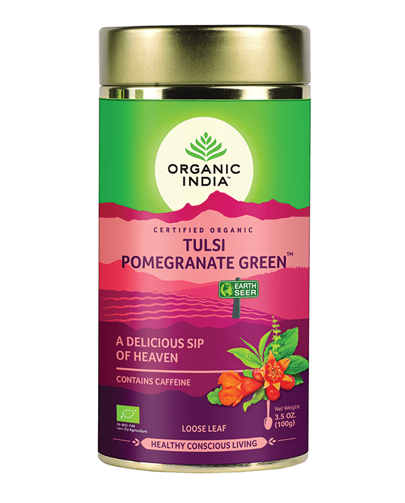 Tulsi Pomegranate Green (100 gm in a Tin)