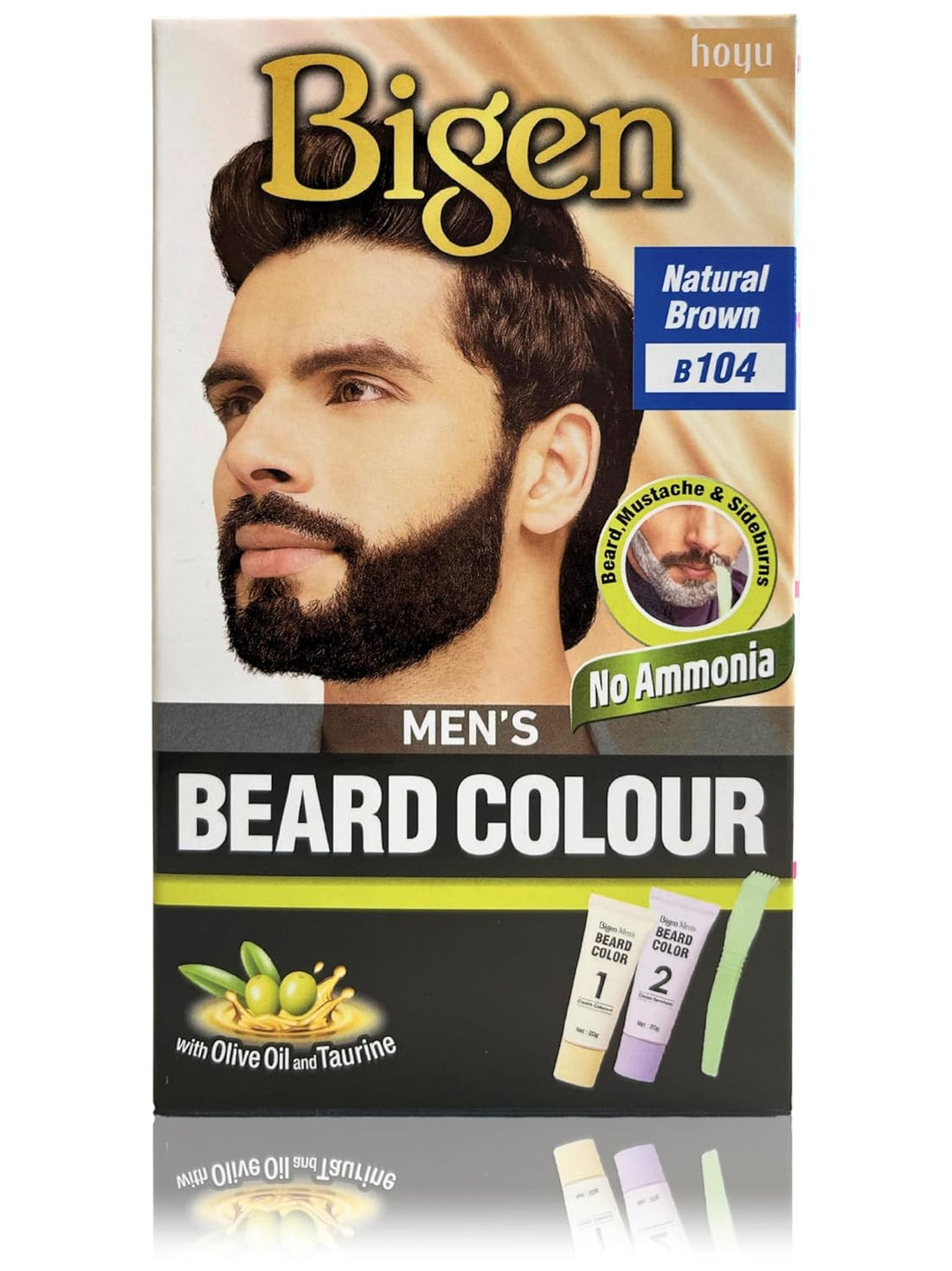 BIGEN MENS BEARD - (104) - NATURAL BROWN