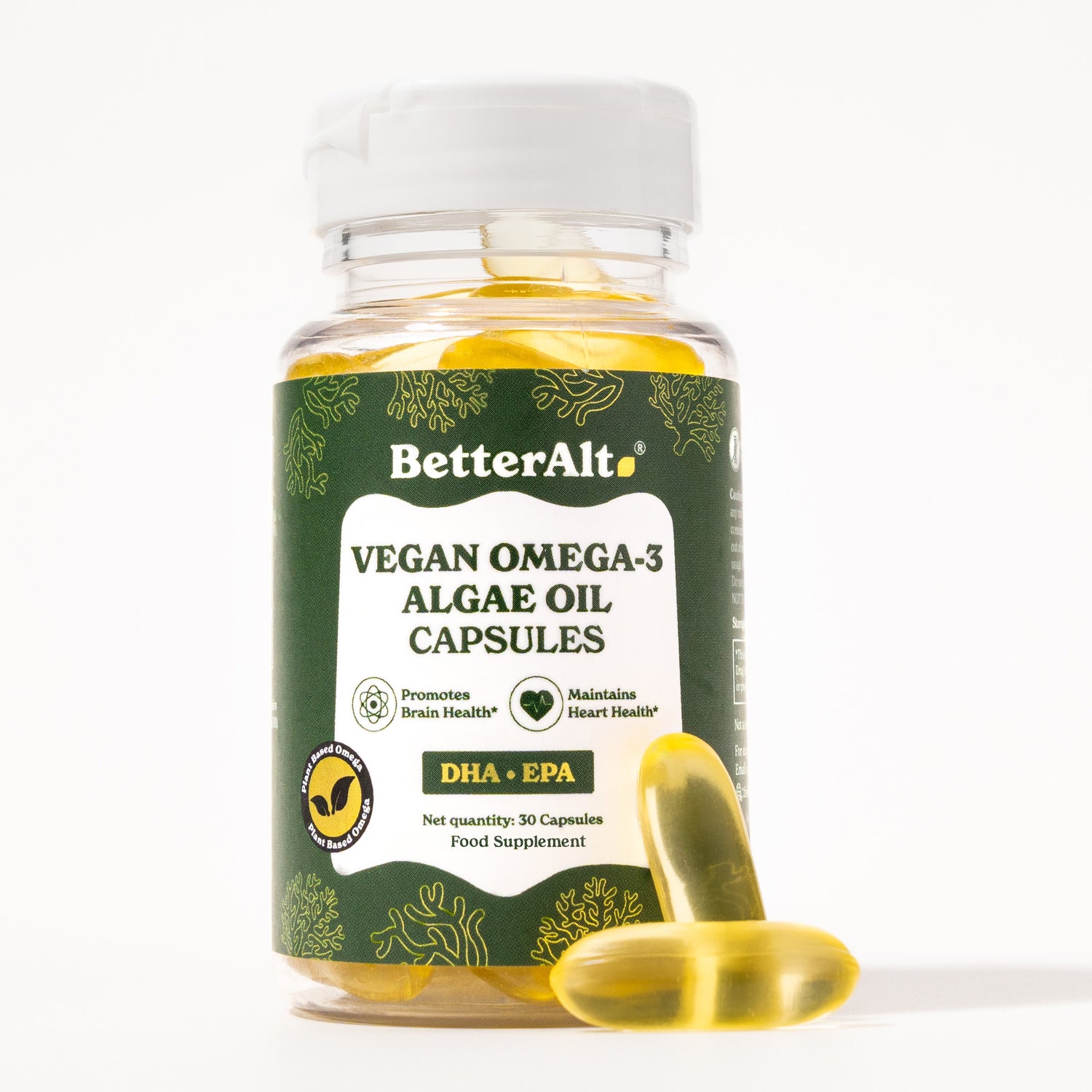 Vegan Omega-3 Algae Oil Capsules 30 CAP 192/1