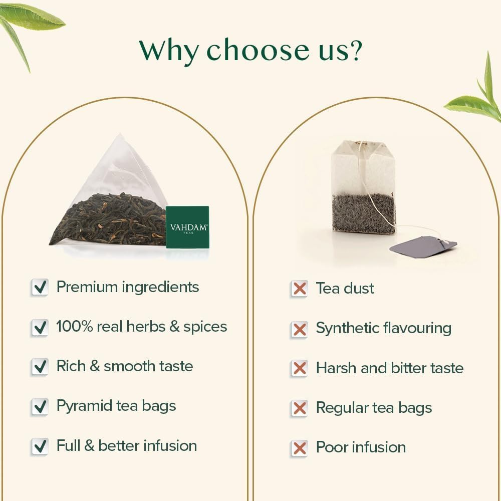 VAHDAM Earl Grey Black Tea Bags (100 Count) Medium Caffeine, Non GMO, Gluten Free - Citrus Bergamot &amp; Smooth - Resealable Ziplock Pouch - Plant Based Tea Bags