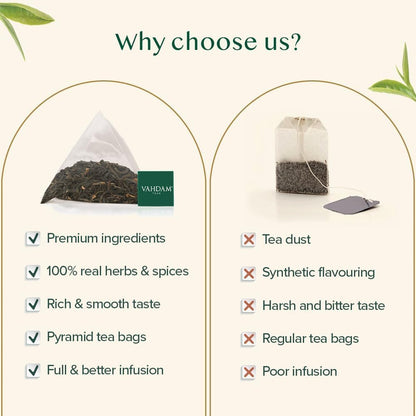 VAHDAM Earl Grey Black Tea Bags (100 Count) Medium Caffeine, Non GMO, Gluten Free - Citrus Bergamot &amp; Smooth - Resealable Ziplock Pouch - Plant Based Tea Bags