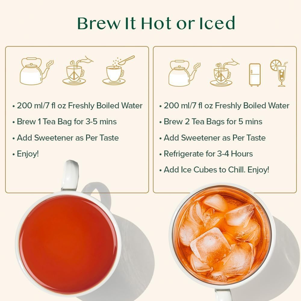 VAHDAM Earl Grey Black Tea Bags (100 Count) Medium Caffeine, Non GMO, Gluten Free - Citrus Bergamot &amp; Smooth - Resealable Ziplock Pouch - Plant Based Tea Bags