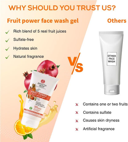 AyouthVeda Fruit Power Face Wash Gel - 100ml