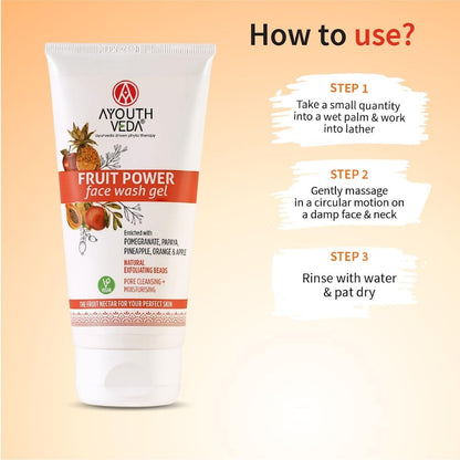 AyouthVeda Fruit Power Face Wash Gel - 100ml