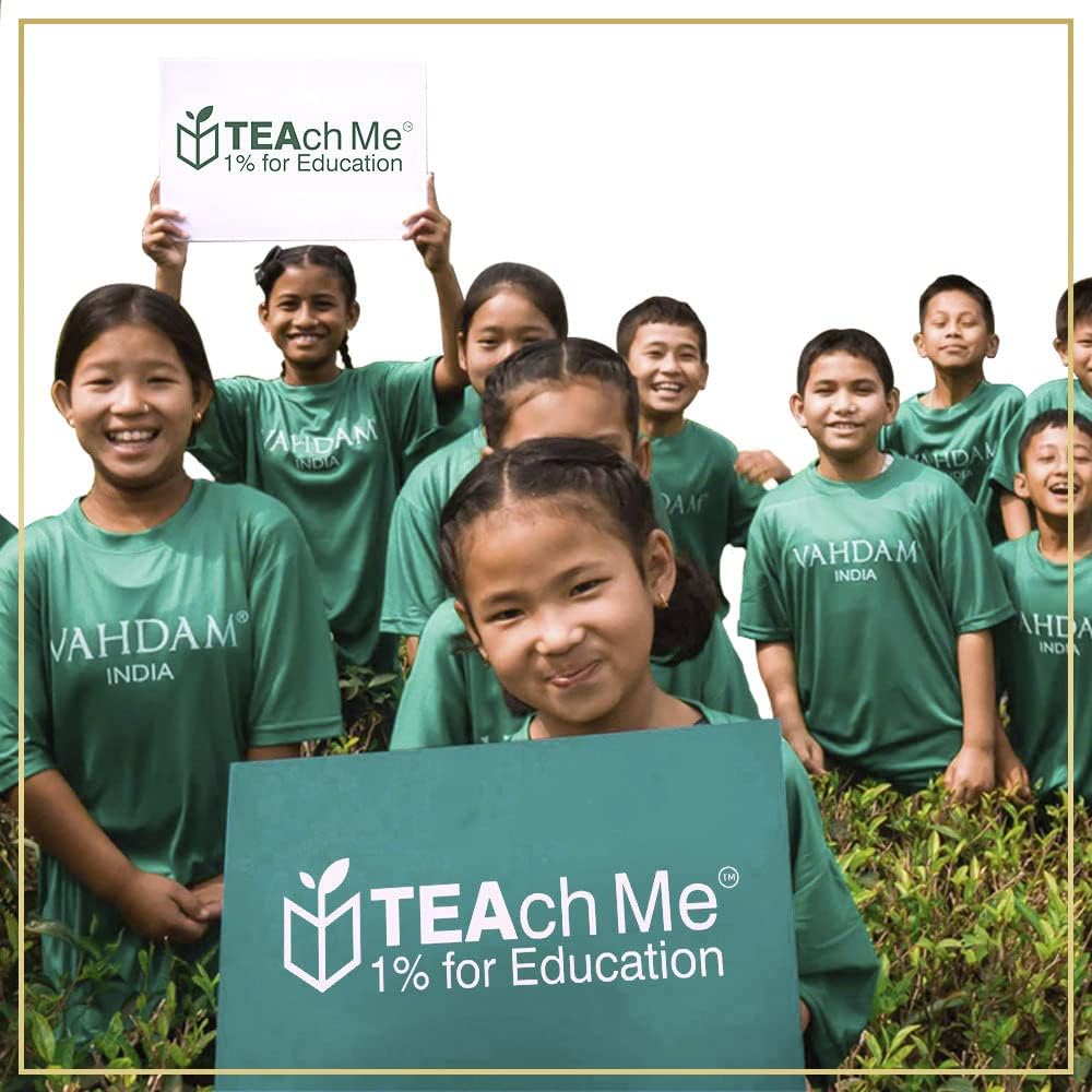 VAHDAM Pure Mint Herbal Tea (15 Pyramid Tea Bags) Caffeine Free, Non GMO, Gluten Free - Blend of Spearmint &amp; Peppermint - Sweet &amp; Minty - Resealable Ziplock Pouch