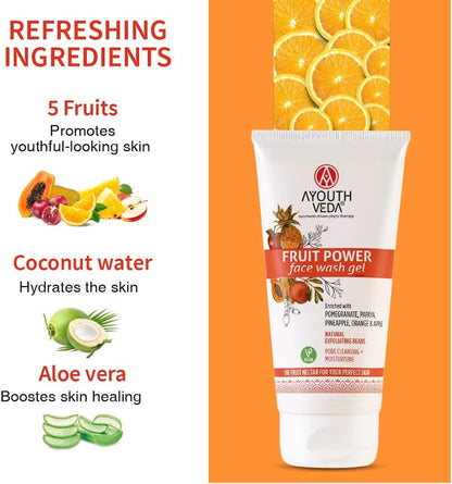 AyouthVeda Fruit Power Face Wash Gel - 100ml