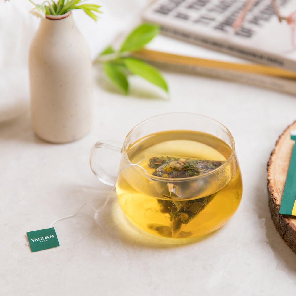 Vahdam Chamomile Mint Citrus Green Tea, 15 Count