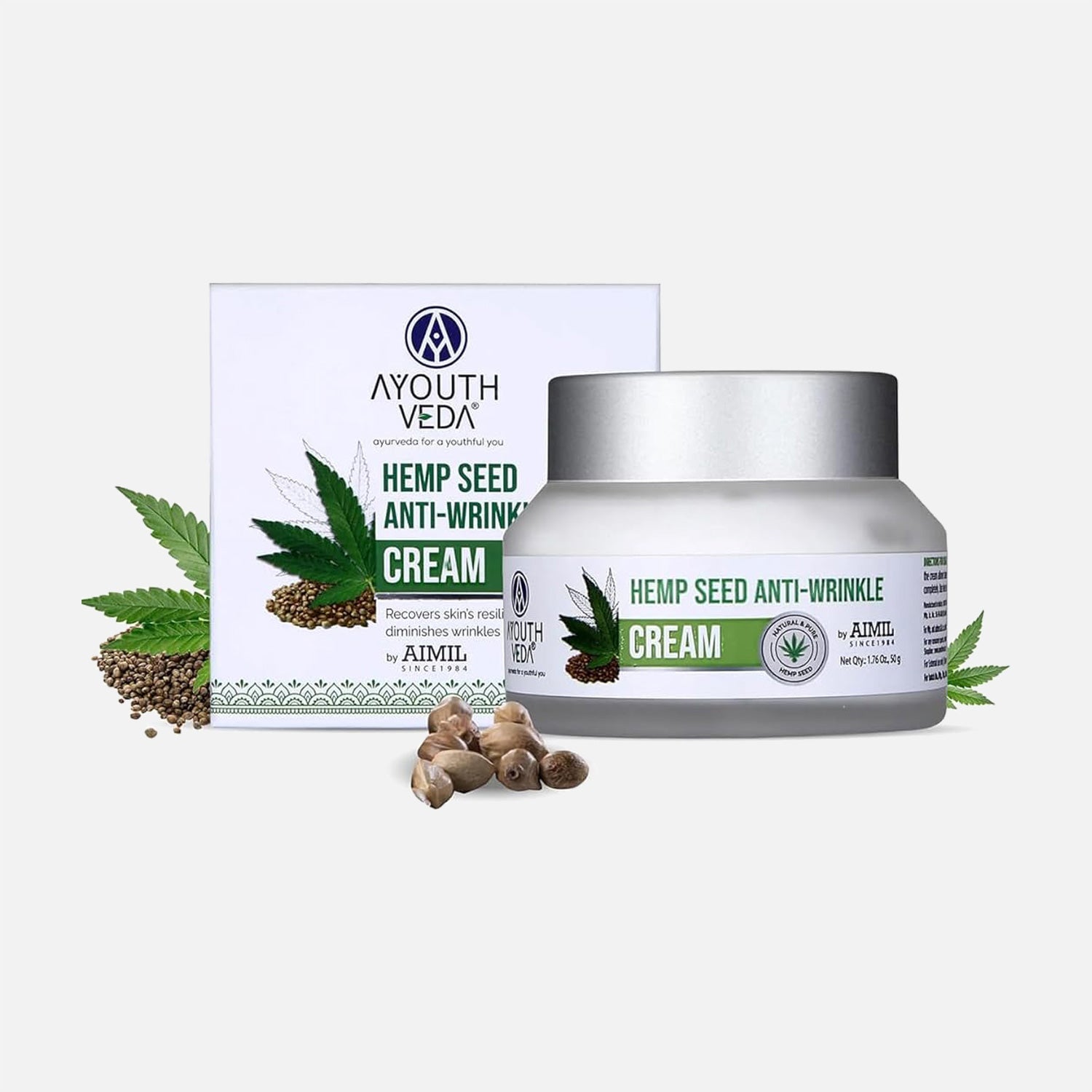 AyouthVeda Hemp Seed Anti-Wrinkle Cream For Diminishing Wrinkles