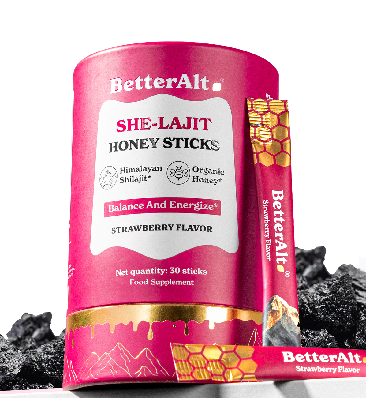 She-Lajit Honey Sticks (Strawberry Flavor) 48/1