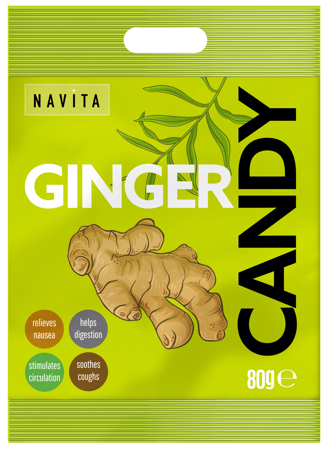 Navita Hard Ginger Candy 80g