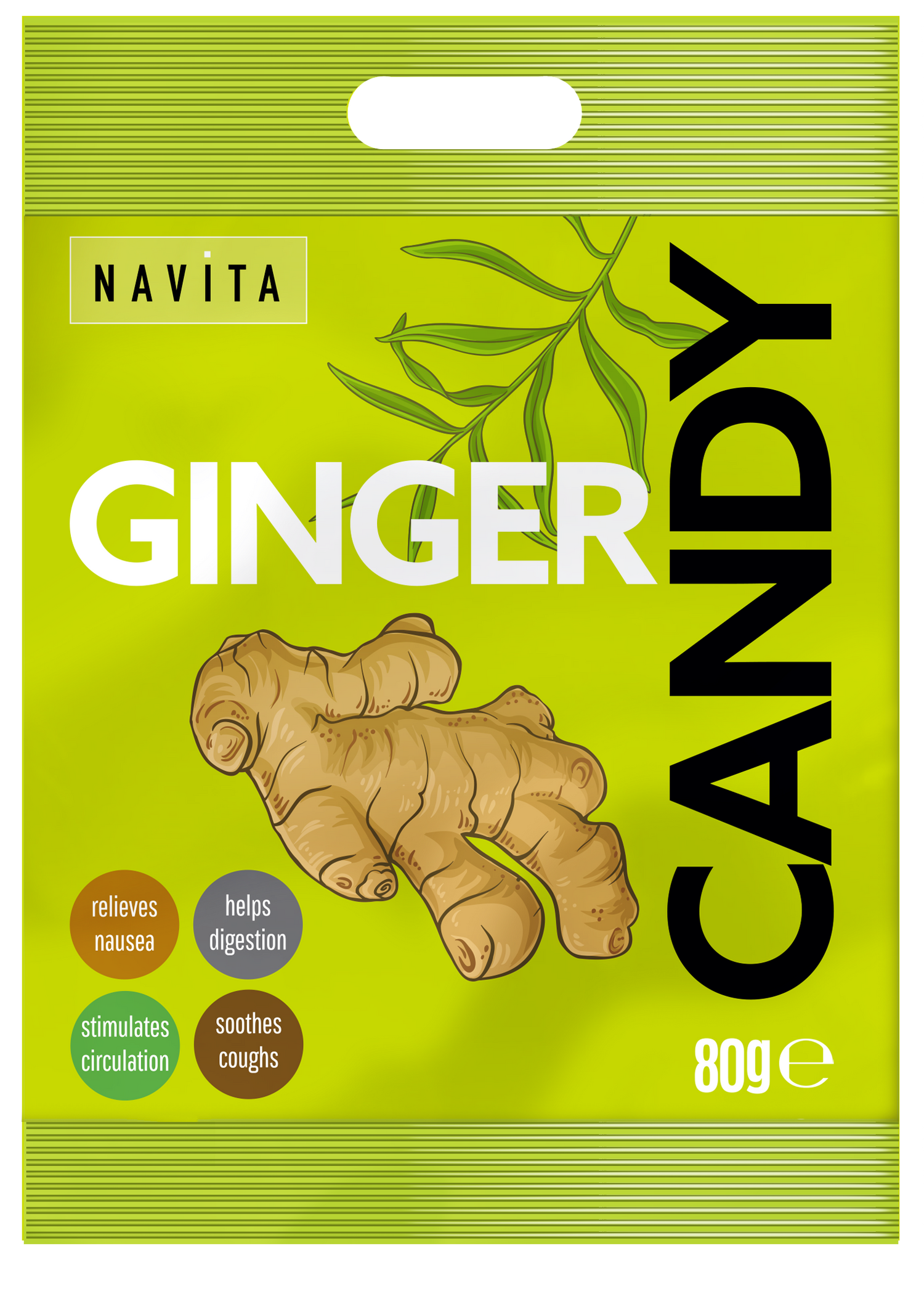 Navita Hard Ginger Candy 80g