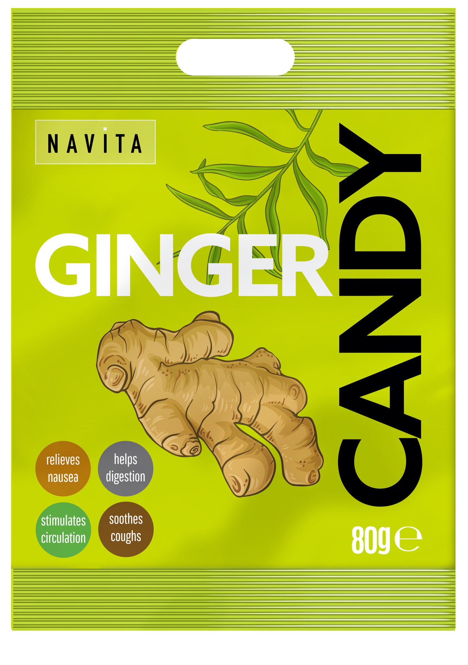 Navita Hard Ginger Candy 80g