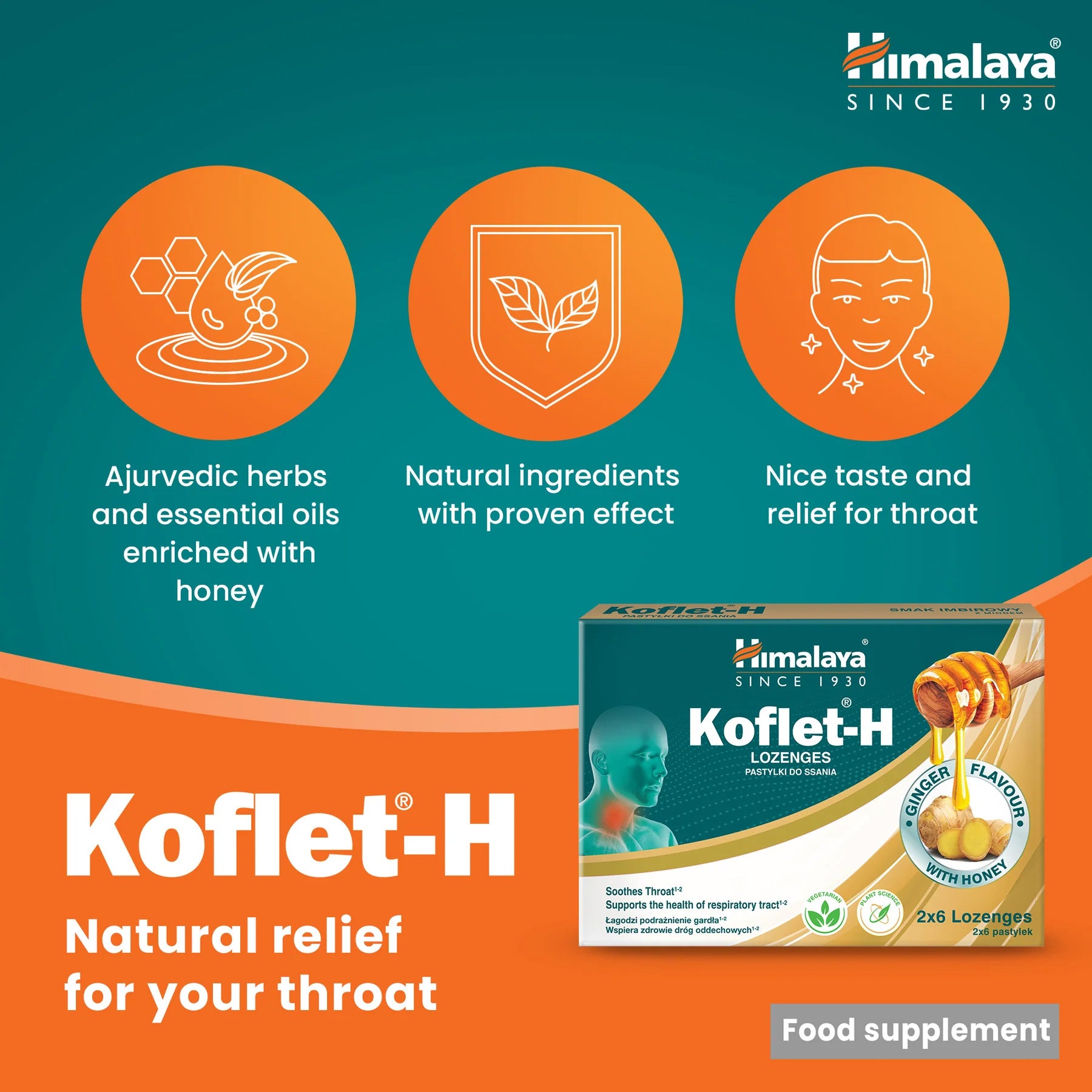 Himalaya Koflet-H Ginger - Lozenges