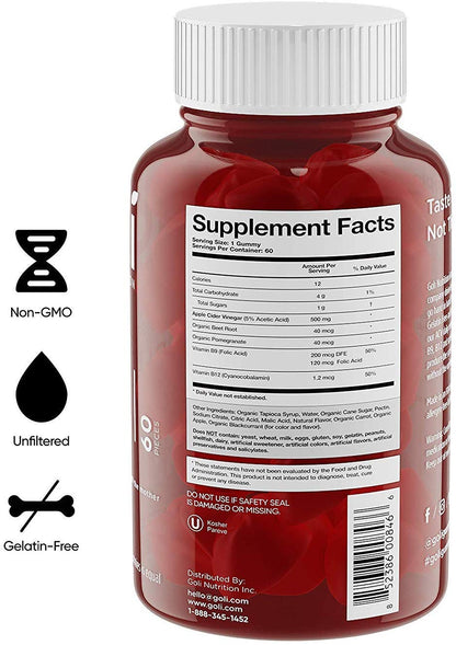 5 BOTTLE OF APPLE CIDER VINEGAR GUMMIES